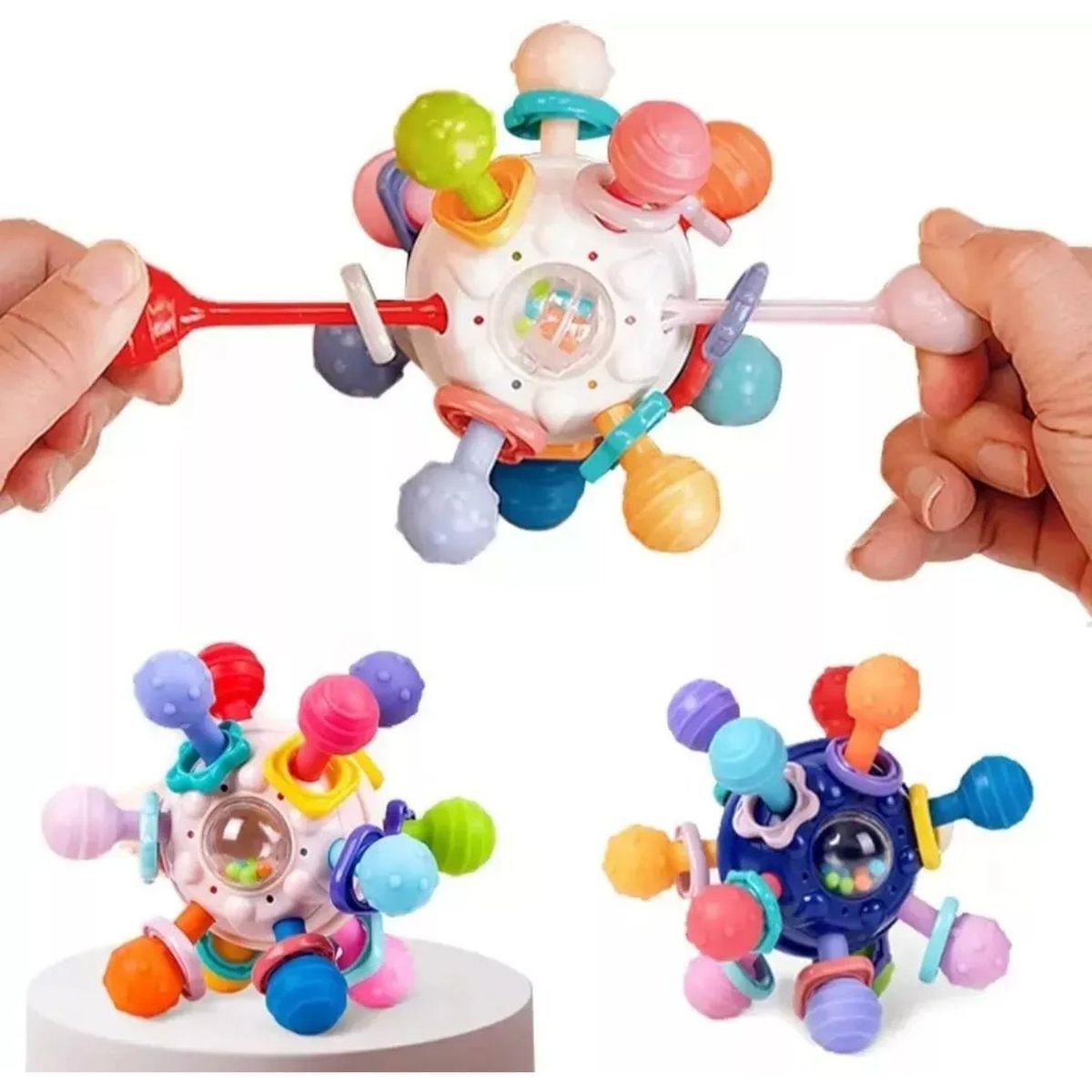 GENERICO - Juguete Sensorial de Silicona Blanda Bebé Multicolor Multitexturas
