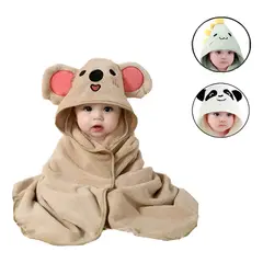 GENERICO - Capa Con Capucha Infantil Forma Koala Polar Suave Beige