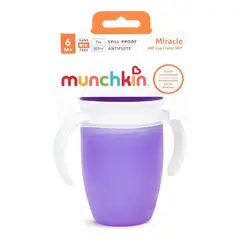 GENERICO - Taza Antiderrame 360° Infantil Sin BPA 207ml Morado