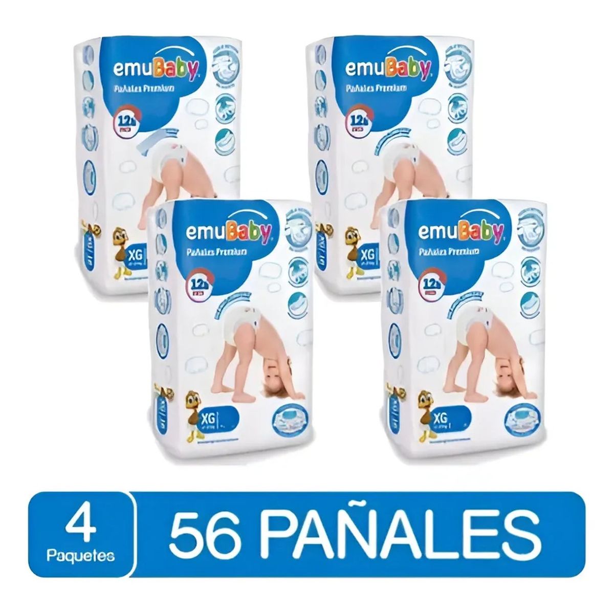 GENERICO - Pañales Premium XG Para Bebés 56 Unidades