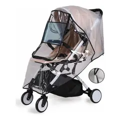 GENERICO - Cubrelluvia Para Coche De Bebé Impermeable Ventilado Transparente
