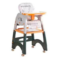 GENERICO - Silla Alta Para Bebé Convertible Plástico Ajustable Multifuncional