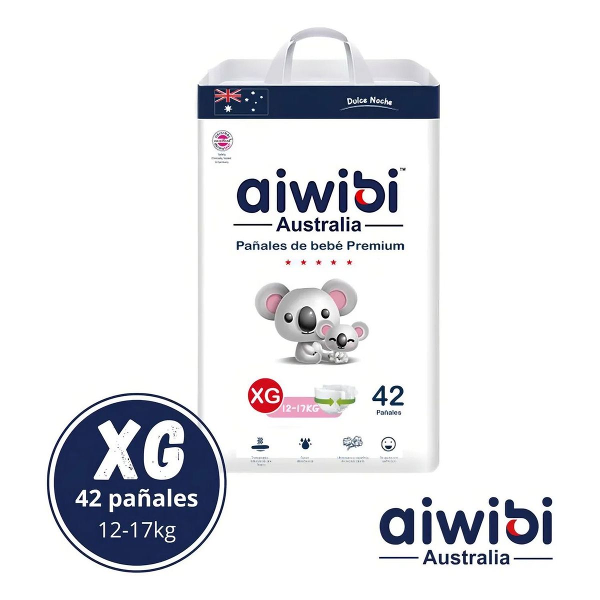 GENERICO - Pañales Desechables Premium XG 12-17kg 42 Unidades