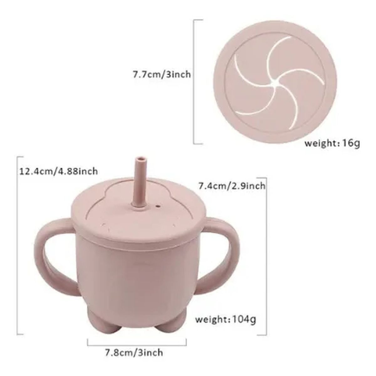 GENERICO - Taza Antiderrame Infantil Silicona Con Tetera 220°C