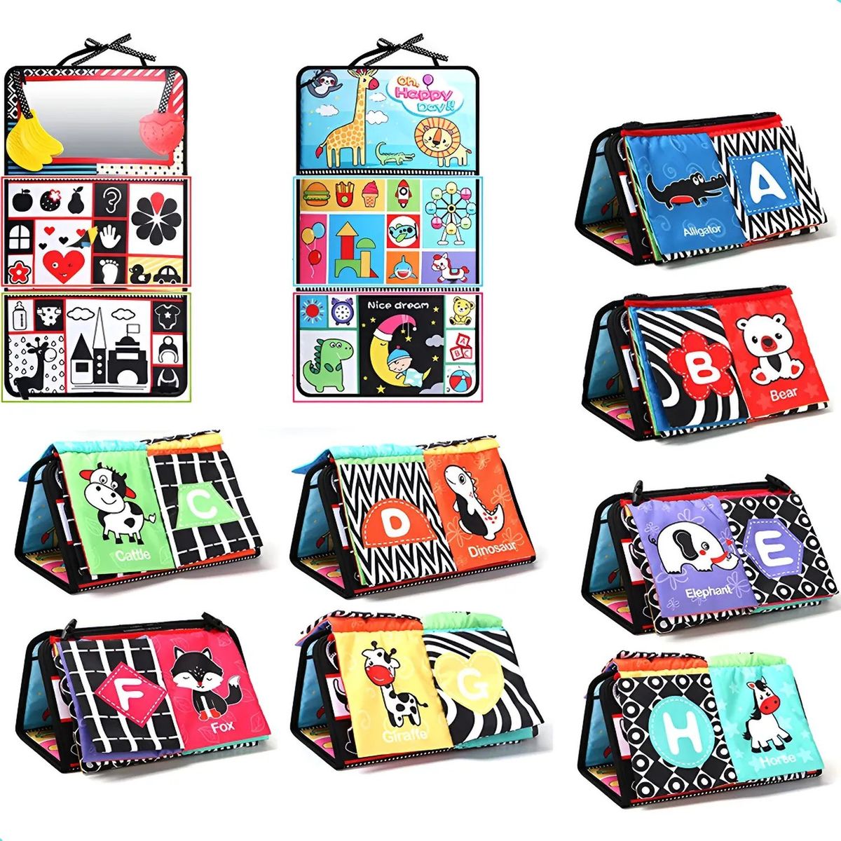 GENERICO - Libro de Tela Interactivo Bebé Aprendizaje Plegable Seguro Multicolor
