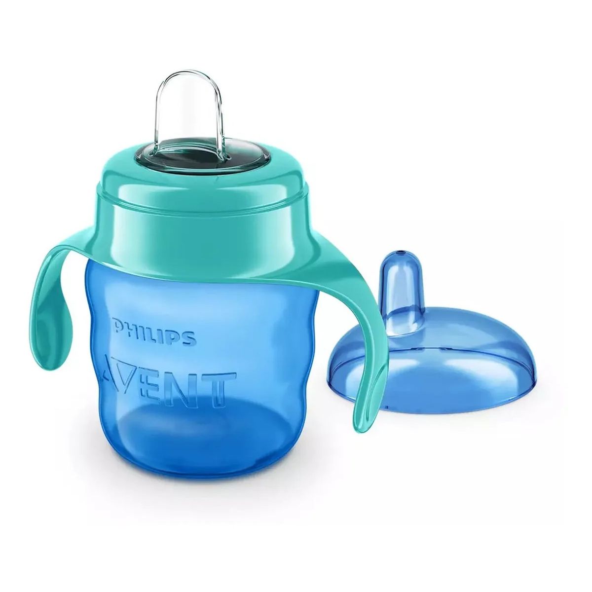 GENERICO - Vaso Entrenador Bebé Antiderrames 200ml Azul Con Asas