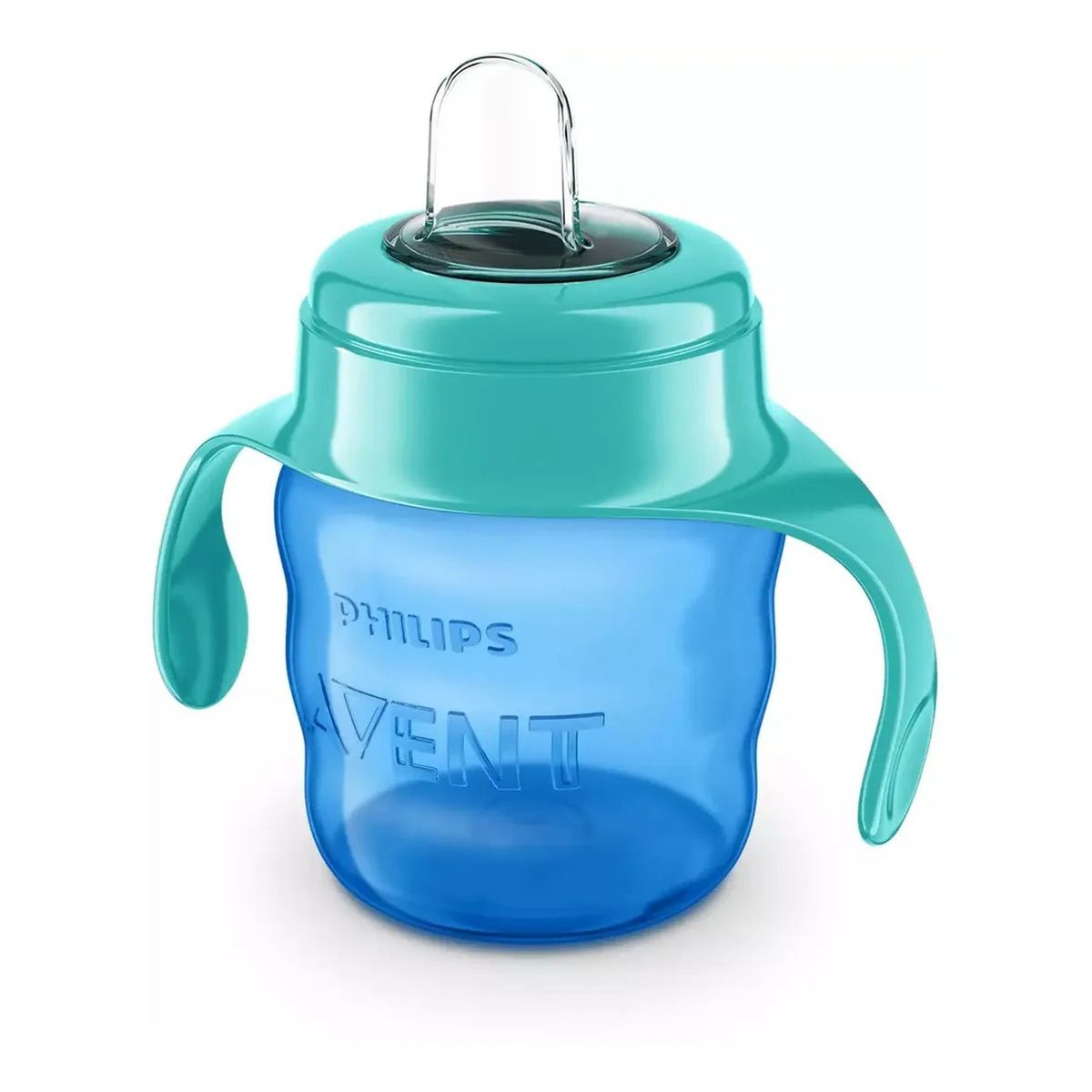 GENERICO - Vaso Entrenador Bebé Antiderrames 200ml Azul Con Asas