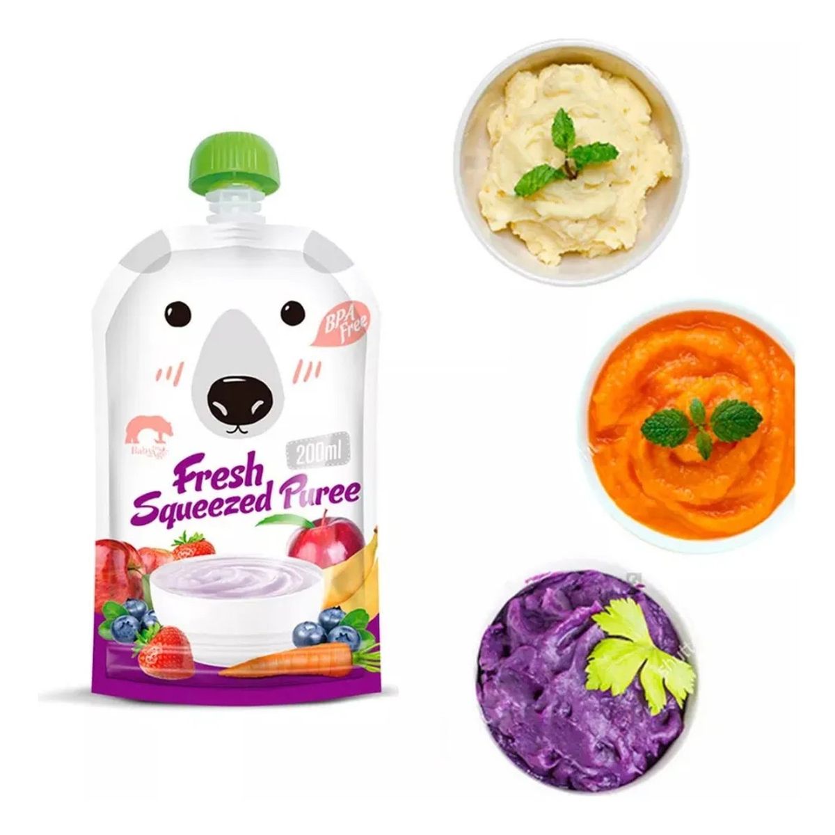 GENERICO - Bolsa de Puré Reutilizable BPA Free 200ml