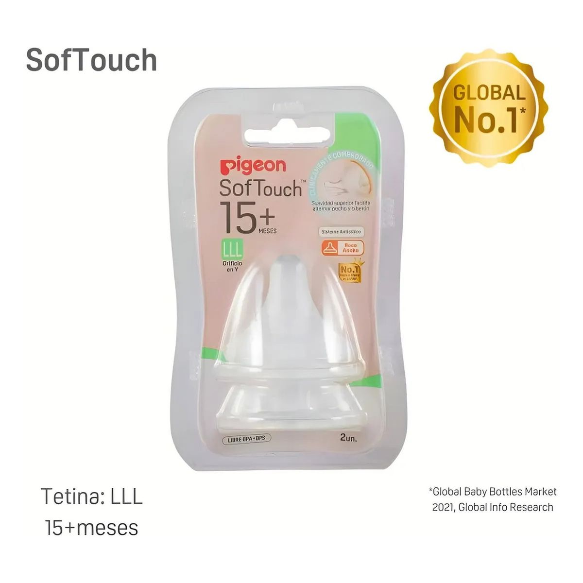 GENERICO - Tetina Anticólicos LLL 15+ Meses Libre BPA