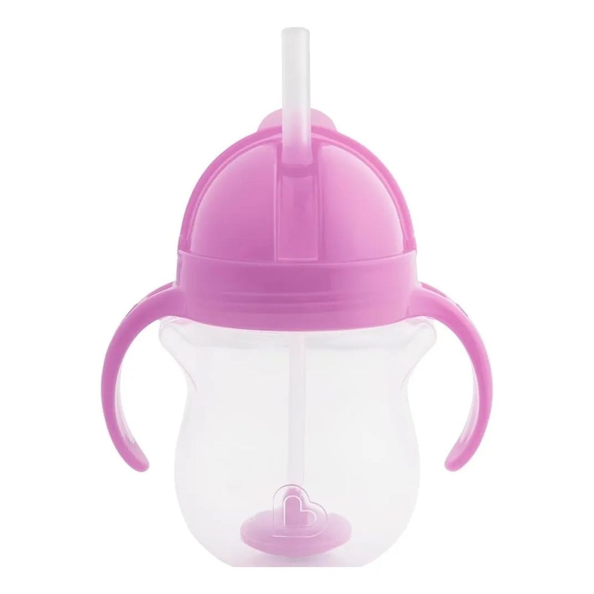 GENERICO - Vaso Con Bombilla Antigoteo Plástico BPA Libre 207ml Rosa