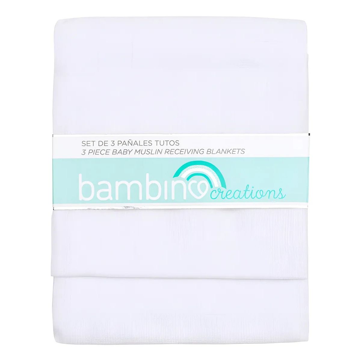 GENERICO - Manta Recibidora Muselina Algodón Blanco Bebé Set de 3