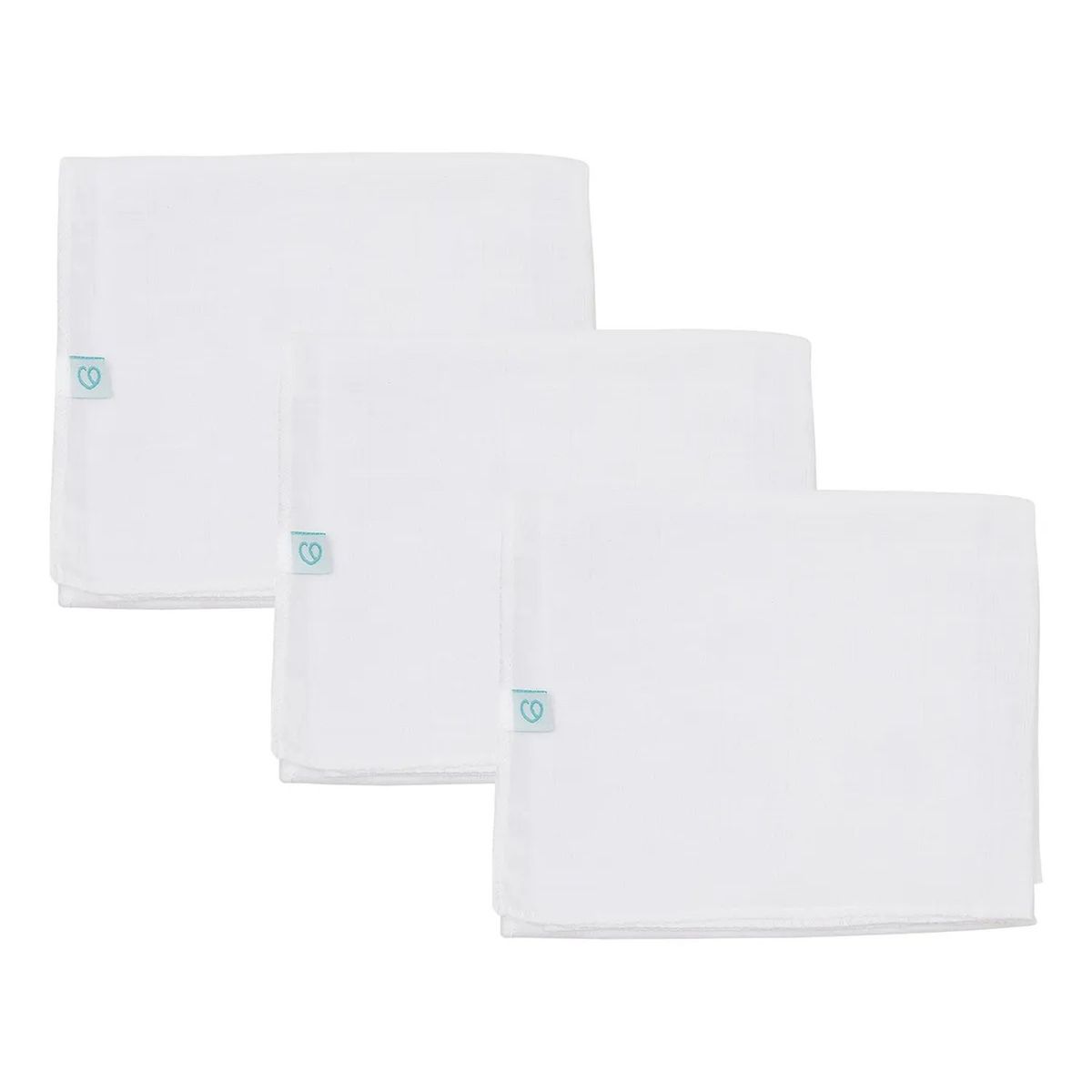 GENERICO - Manta Recibidora Muselina Algodón Blanco Bebé Set de 3