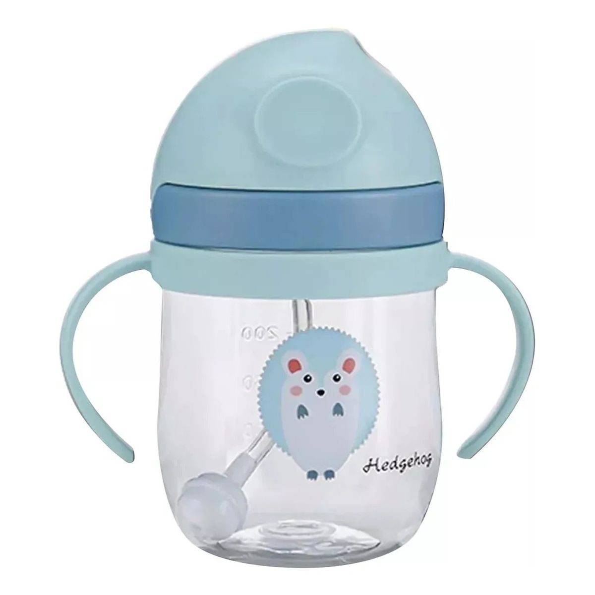 GENERICO - Taza De Paja Para Niños 250ml PP Silicona Azul
