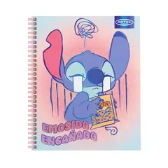 GENERICO - Pack 10 Cuadernos Universitario 100H 7mm Stitch Frases Artel