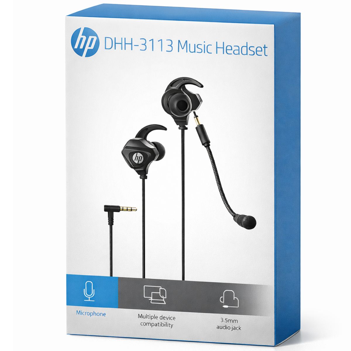 HP - Audífonos HP con Micrófono Desmontable Jack 3.5mm DHH-3113