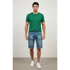 LIKE SHOP - Short Bermuda Jeans Hombre Casual Urbano Tendencia A2056
