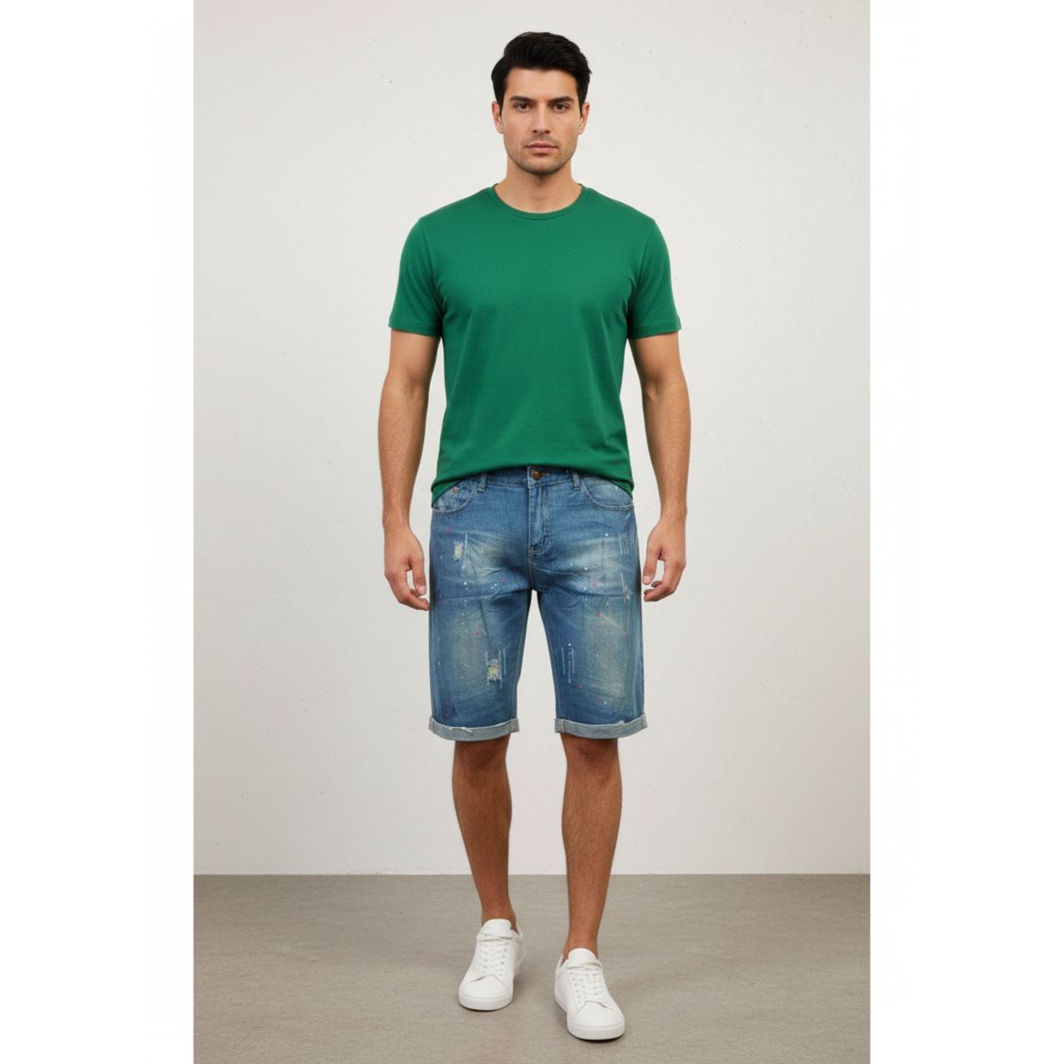 LIKE SHOP - Short Bermuda Jeans Hombre Casual Urbano Tendencia A2056