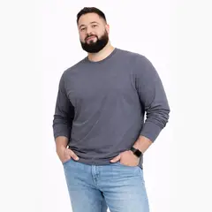 GANGSTER - Plus Polera ML Field Gris