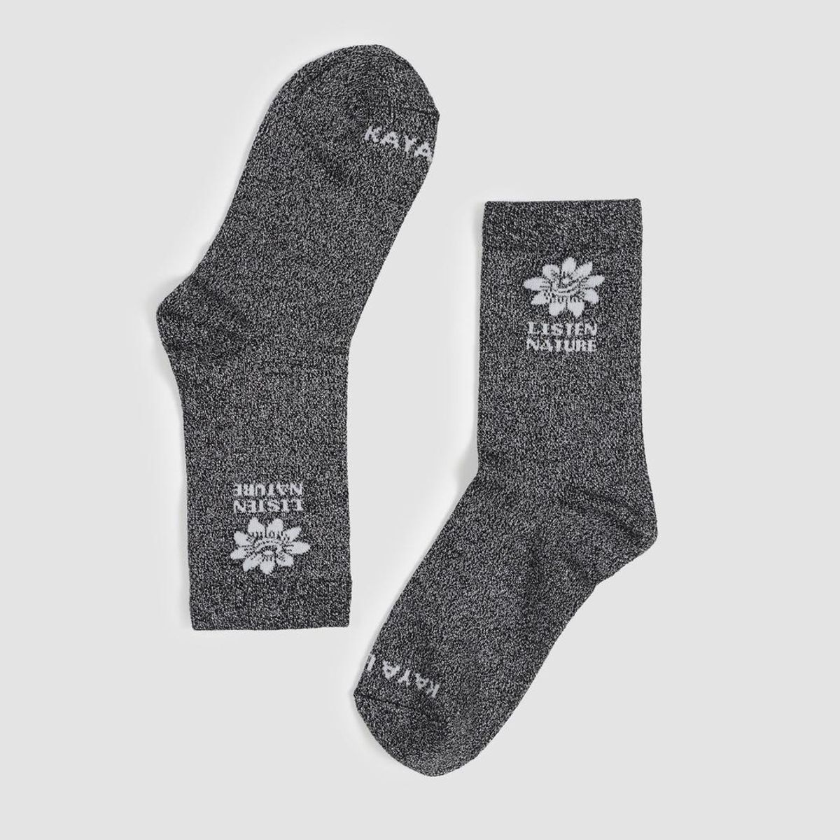 KAYA UNITE - Calcetines Daily Lurex Mujer Negro