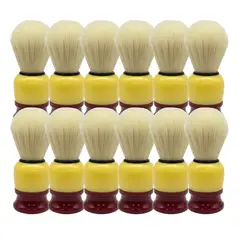 EKOL TACTICA MILITAR - Pack 12 Brochas Hisopo De Madera Para Barba - Peluquería Barbería