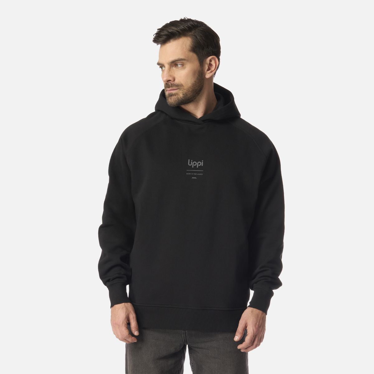LIPPI - Polerón Hombre Ulmo Hoody Sweatshirt Negro Lippi