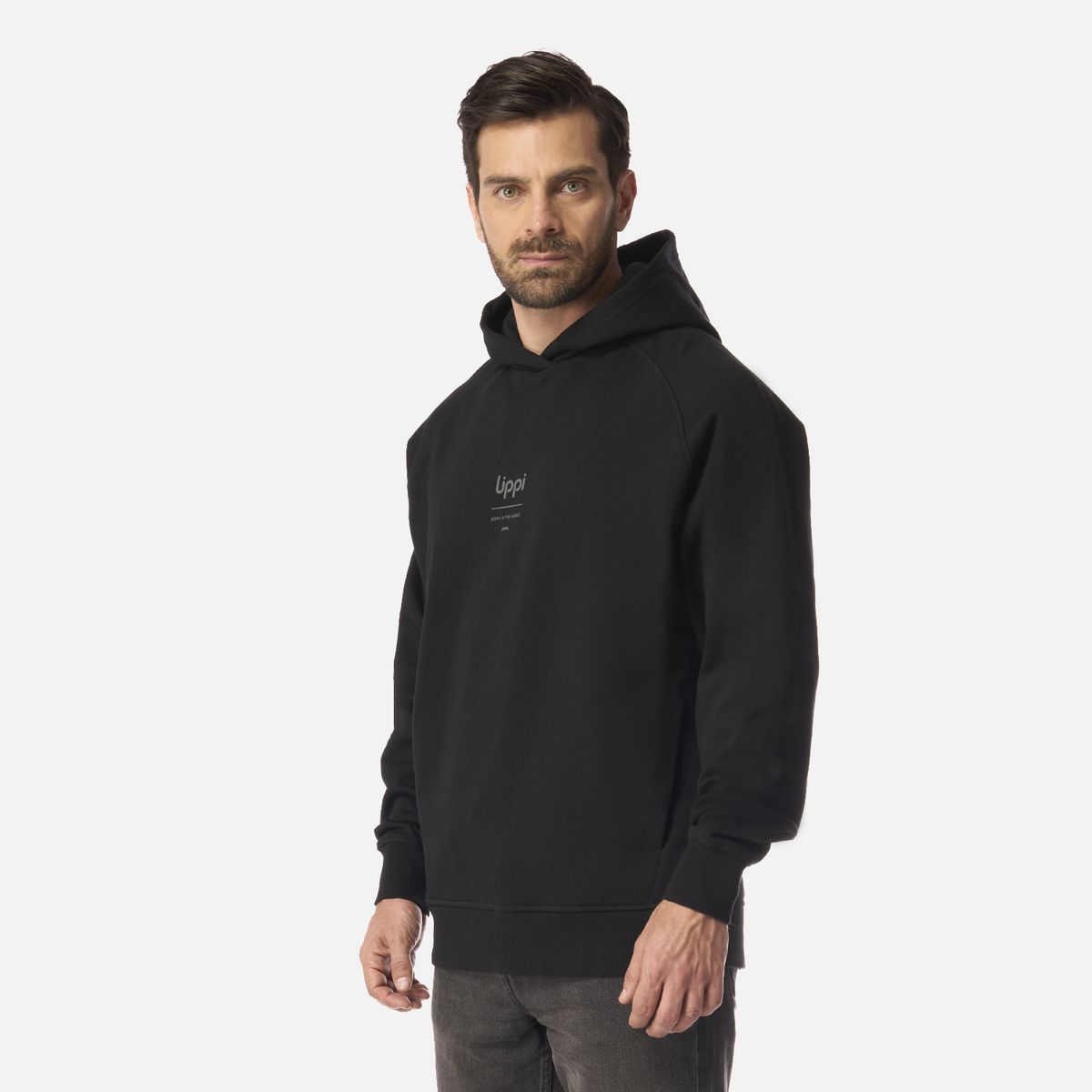 LIPPI - Polerón Hombre Ulmo Hoody Sweatshirt Negro Lippi