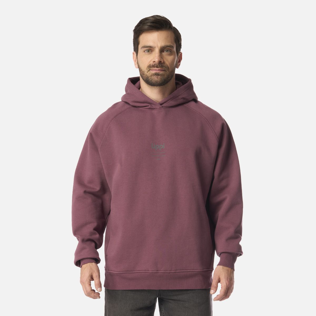 LIPPI - Polerón Hombre Ulmo Hoody Sweatshirt Vino Lippi