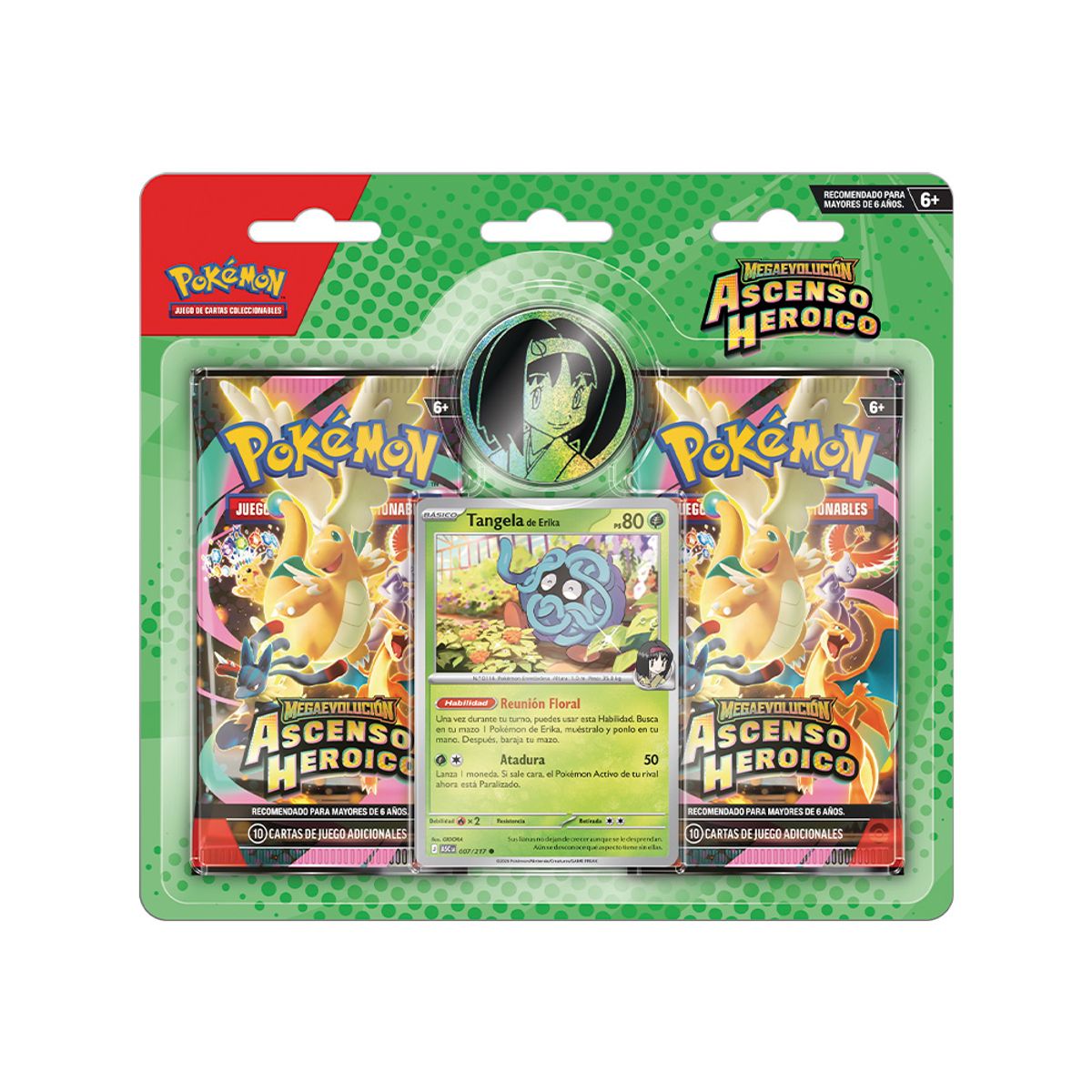 POKEMON - PokémonTcg Heroes Collection Español-Tangela De Erika