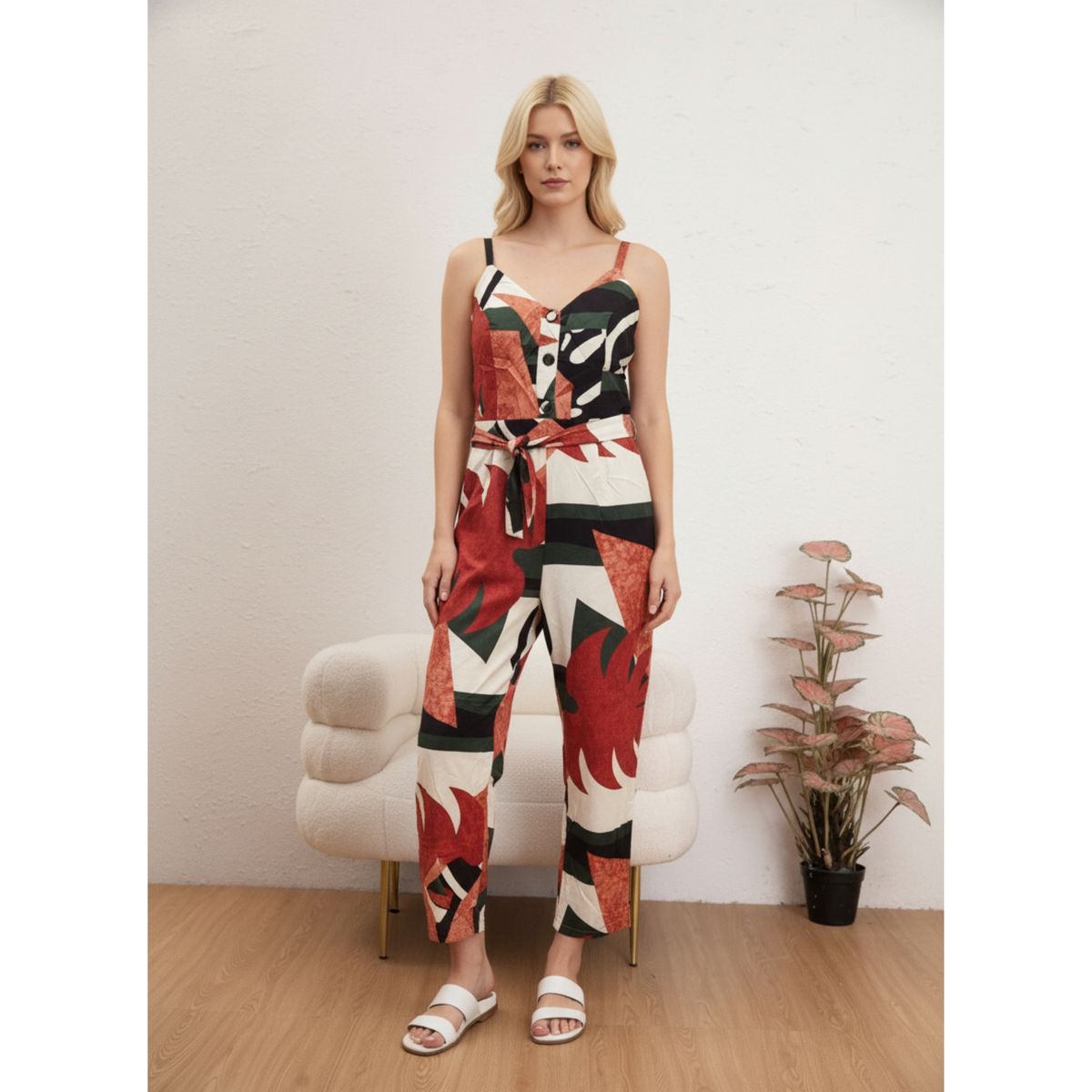 LIKE SHOP - Enterito Mujer Largo Escote V Diseños Casual Fiesta Pabilos A960