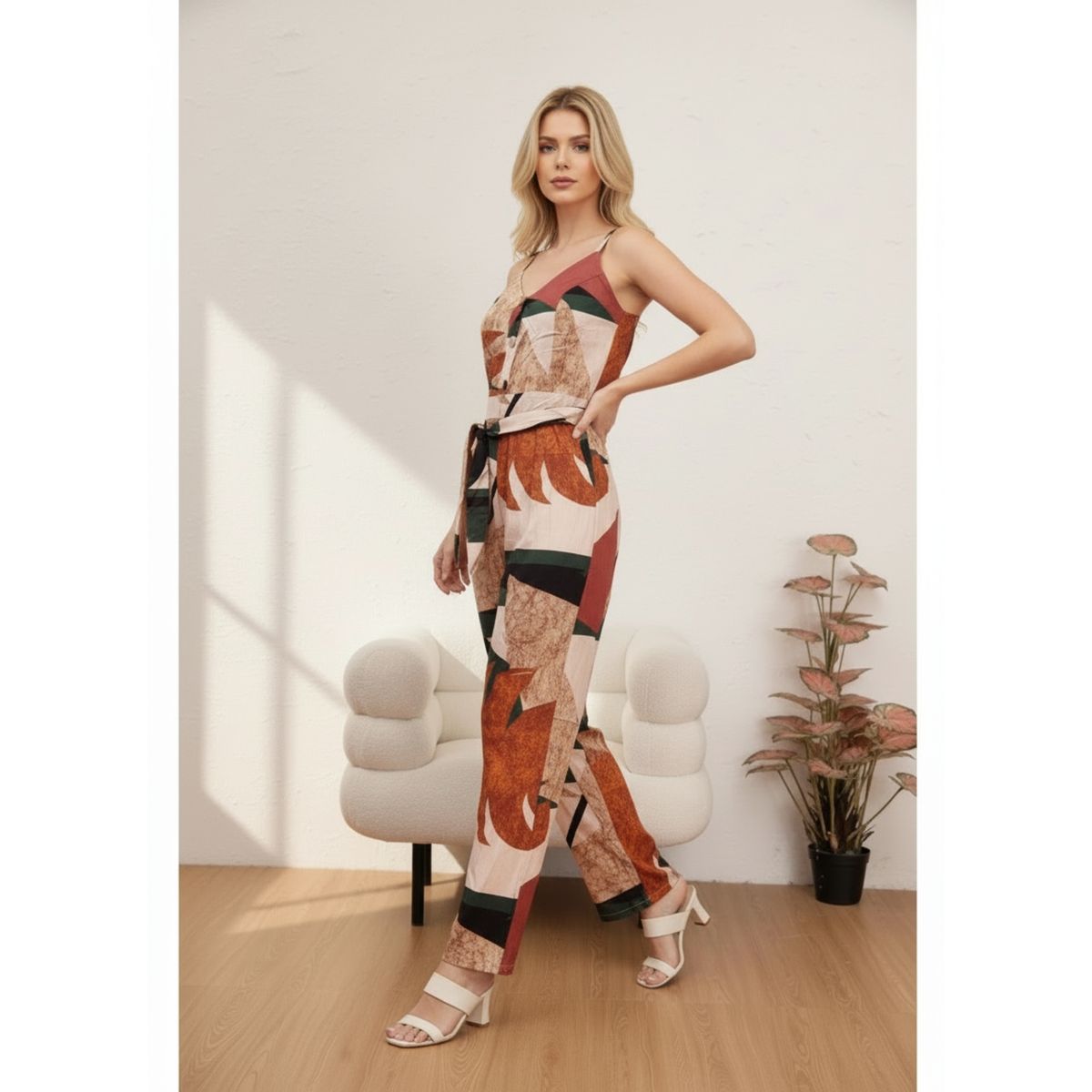 LIKE SHOP - Enterito Mujer Largo Escote V Diseños Casual Fiesta Pabilos A960