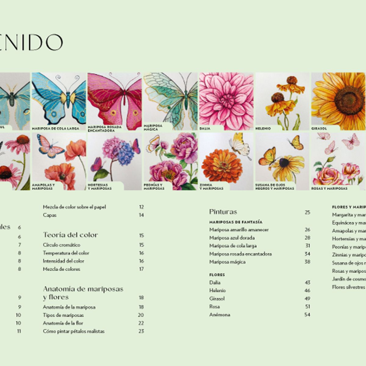 EDITORIAL CONTRAPUNTO - Mariposas y flores. Aprende a pintar con acuarela