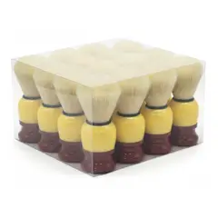 EKOL TACTICA MILITAR - Pack 12 Brochas Hisopo De Madera Para Barba - Peluquería Barbería