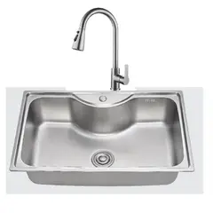 GENERICO - Kit Lavaplato empotrado acero inoxidable y Monomando extensible