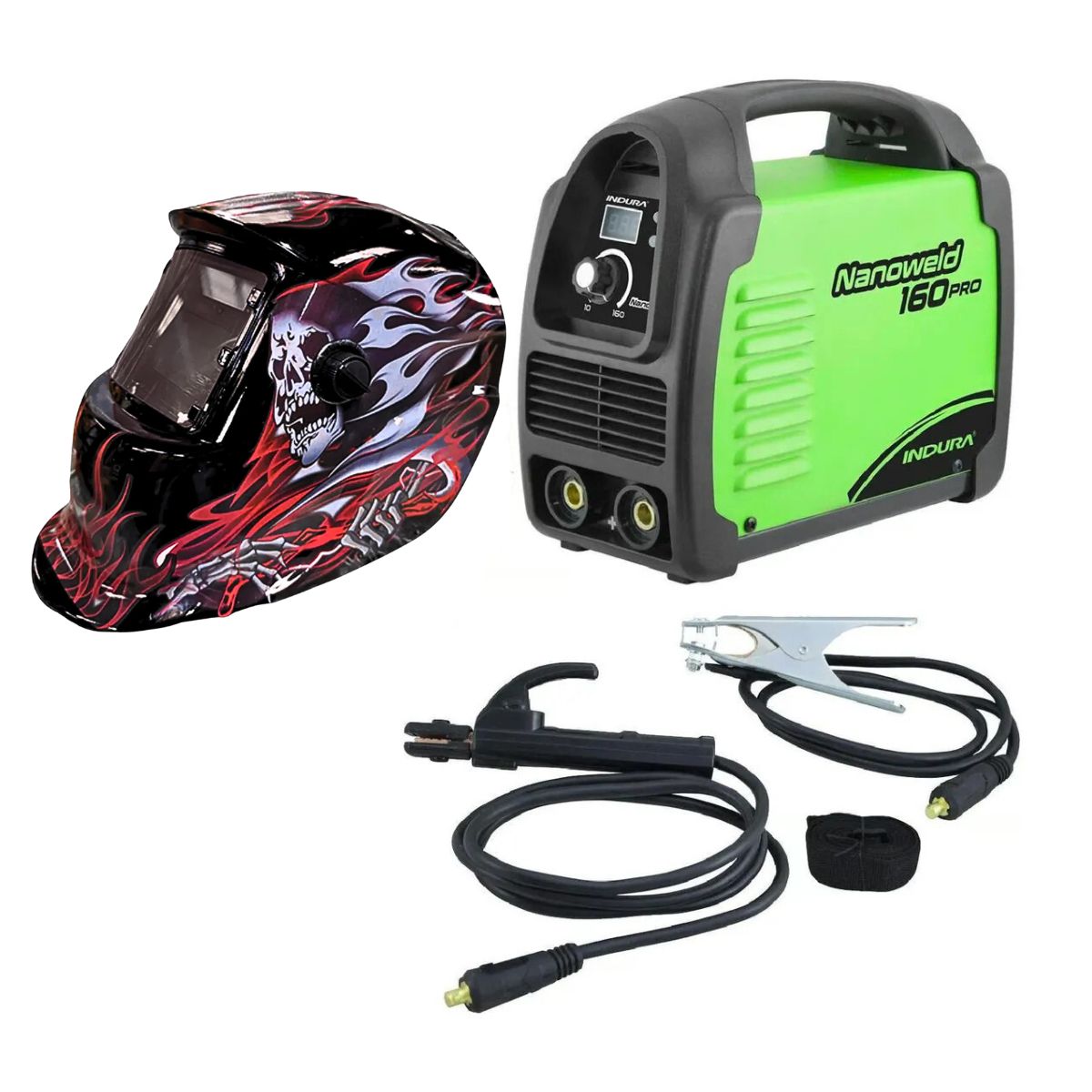 INDURA - kit Soldadora Indura MMA 160A + Máscara Fotosensible RBLYE66