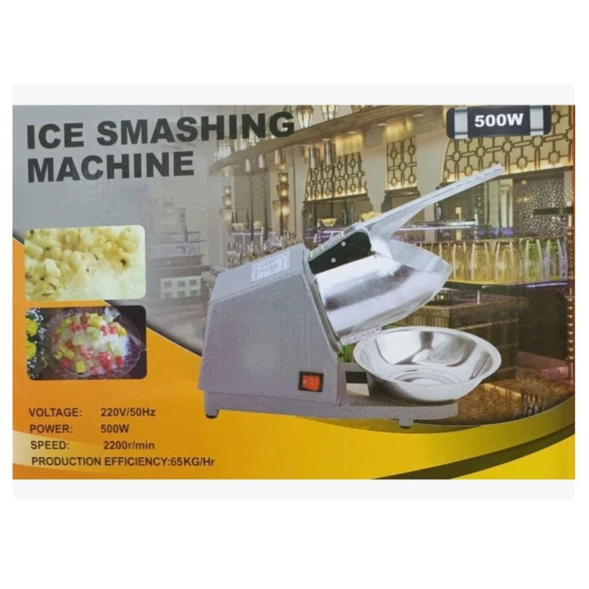 GENERICO - Picador Triturador Moledor De Hielo Eléctrico Graniza 500w
