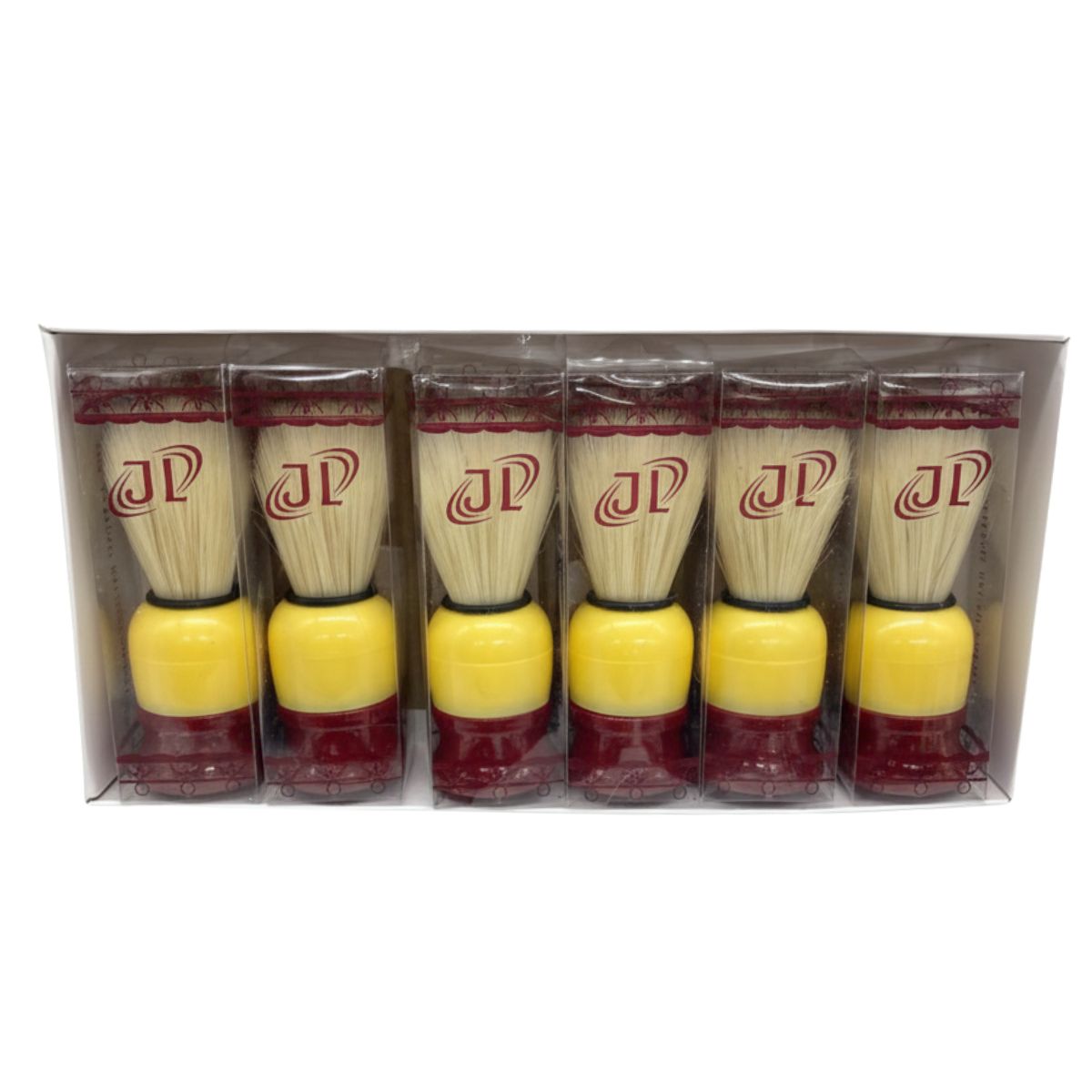 EKOL TACTICA MILITAR - Pack 6 Brochas Hisopo De Madera Para Barba - Peluquería Barbería