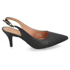 VIZZANO - Stiletto Abierto Negro Taco Aguja Mujer