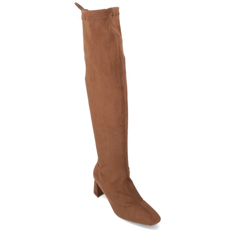Bota Vestir Mujer Caña Alta Taco Cuadrado