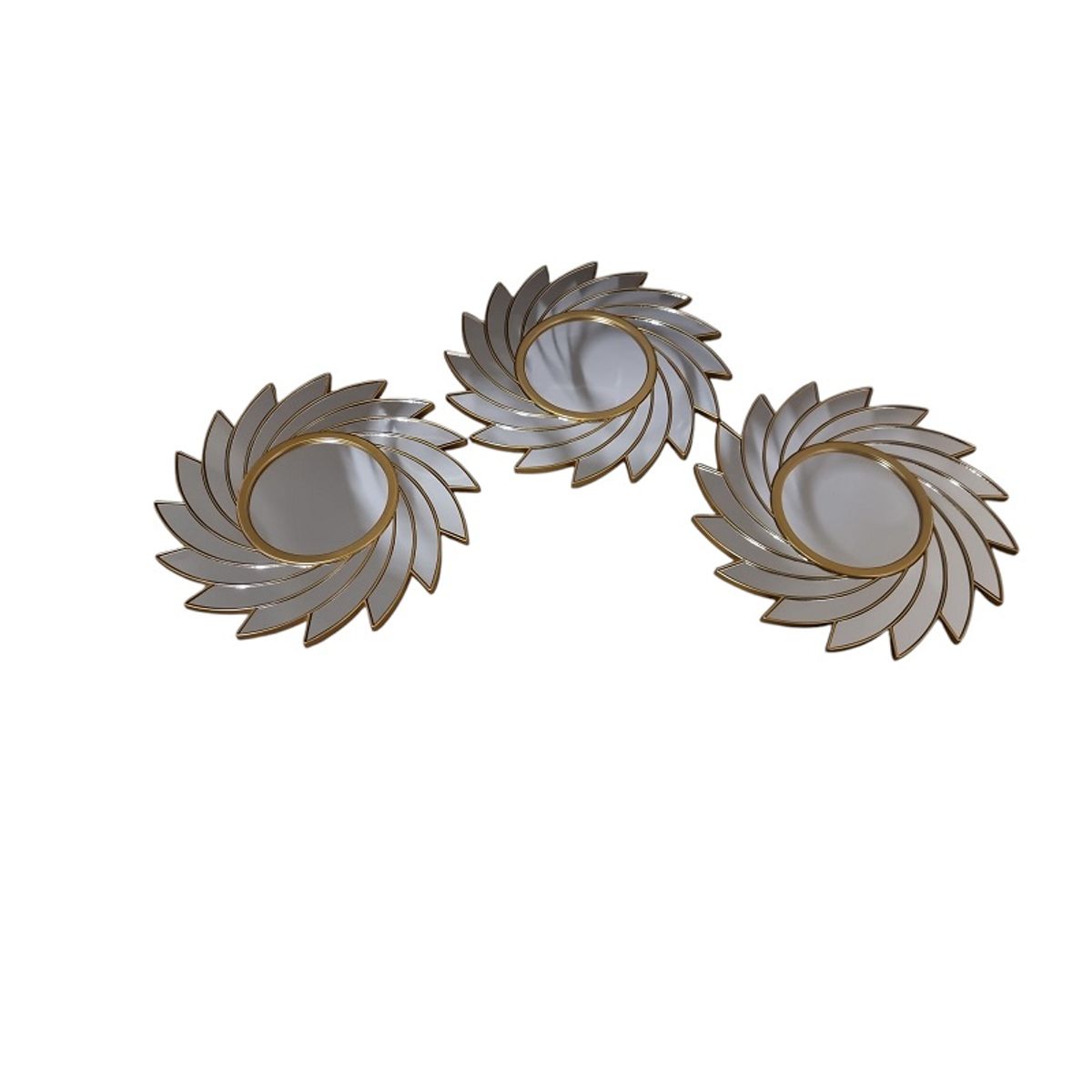 GENERICO - Set de espejos redondos decorativos tipo Rayo