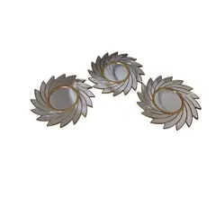 GENERICO - Set de espejos redondos decorativos tipo Rayo