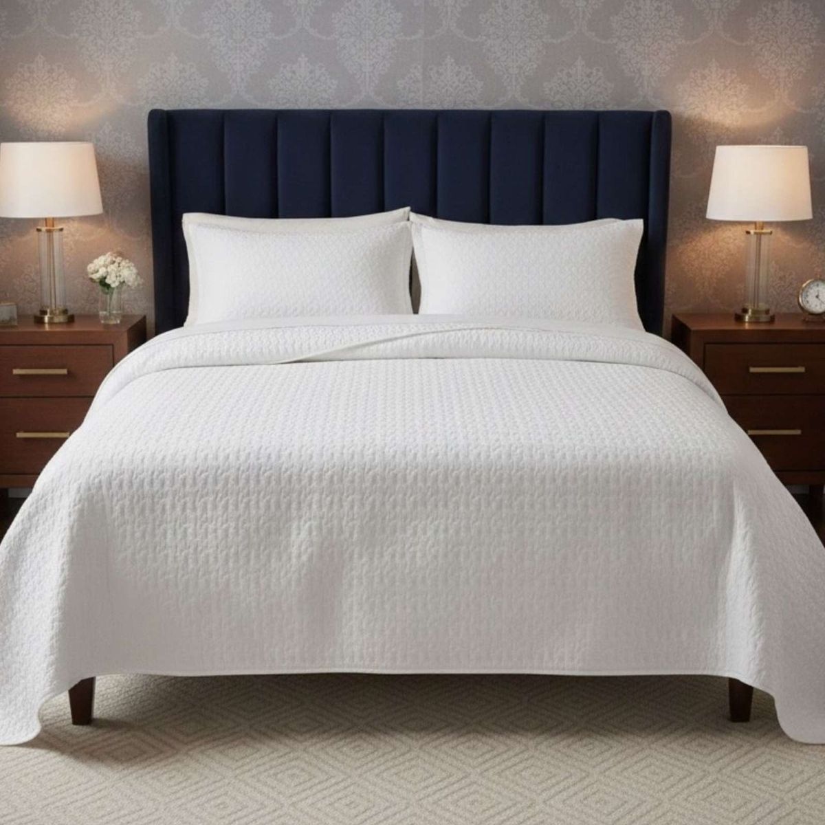 GENERICO - COBERTOR COLCHA QUILT SHERPA KING MEDIDA 250X270 CM