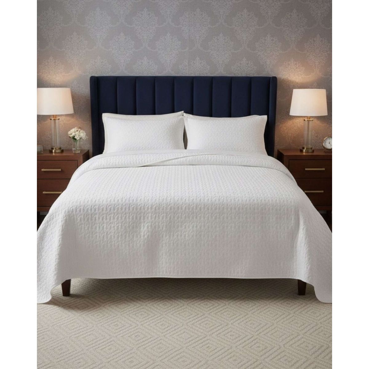 GENERICO - COBERTOR COLCHA QUILT SHERPA KING MEDIDA 250X270 CM