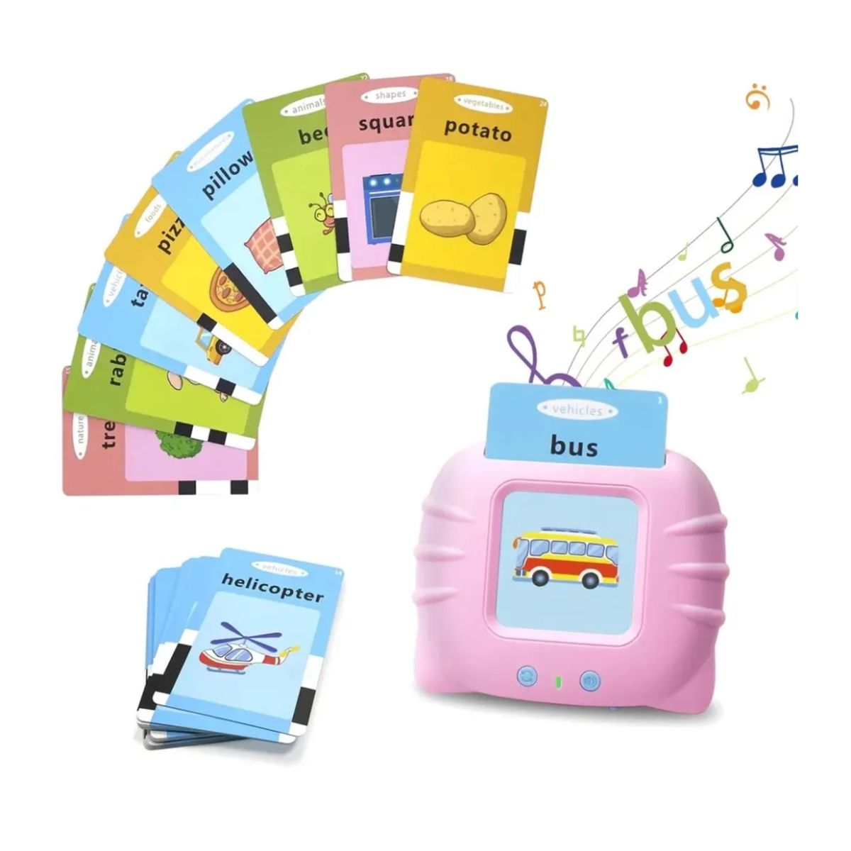 GENERICO - Máquina Didáctica Con Más de 100 Tarjetas Español-inglés Para Niños