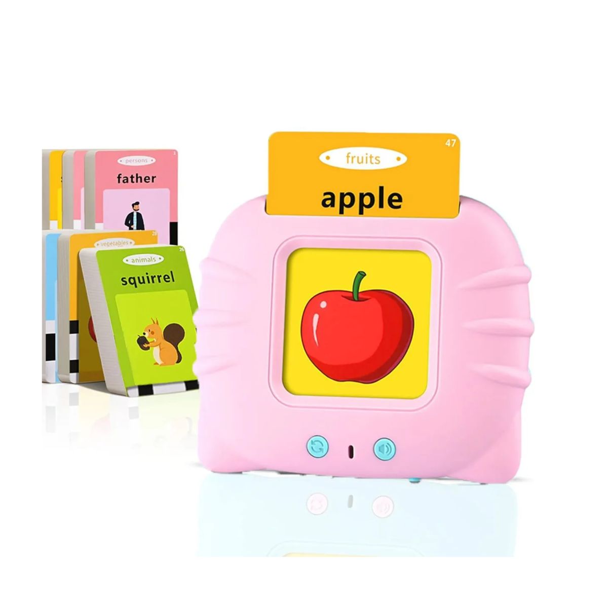 GENERICO - Máquina Didáctica Con Más de 100 Tarjetas Español-inglés Para Niños