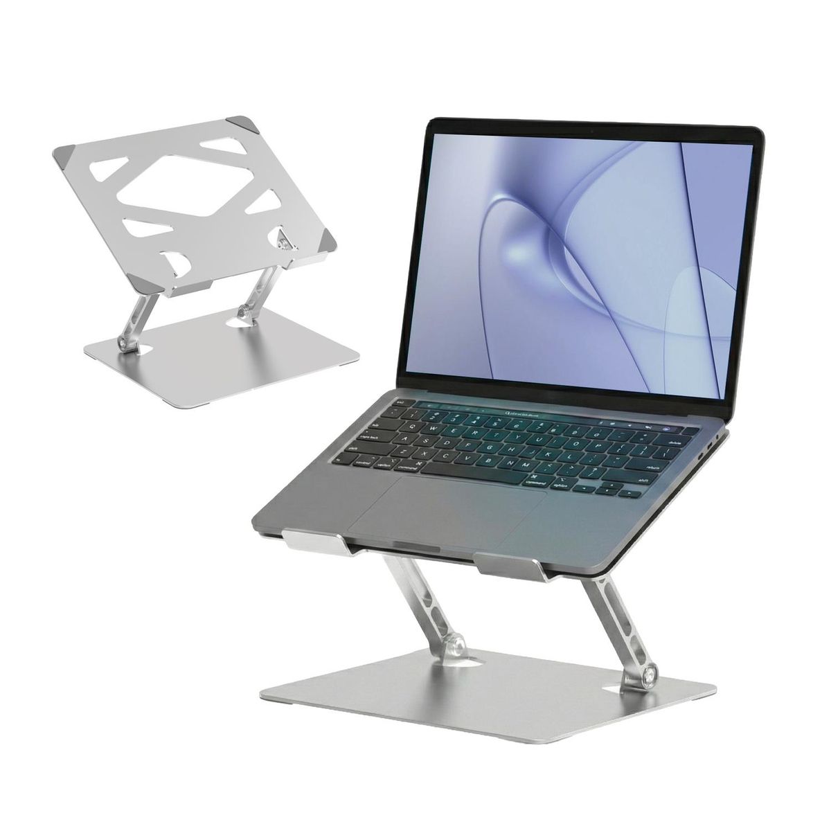 LEVO - Soporte Base Alzador Notebook Plegable Ajustable Gris LEVO