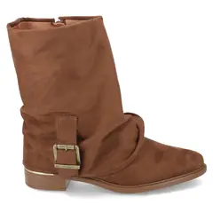 VIZZANO - Botin Plano de Mujer Café Claro