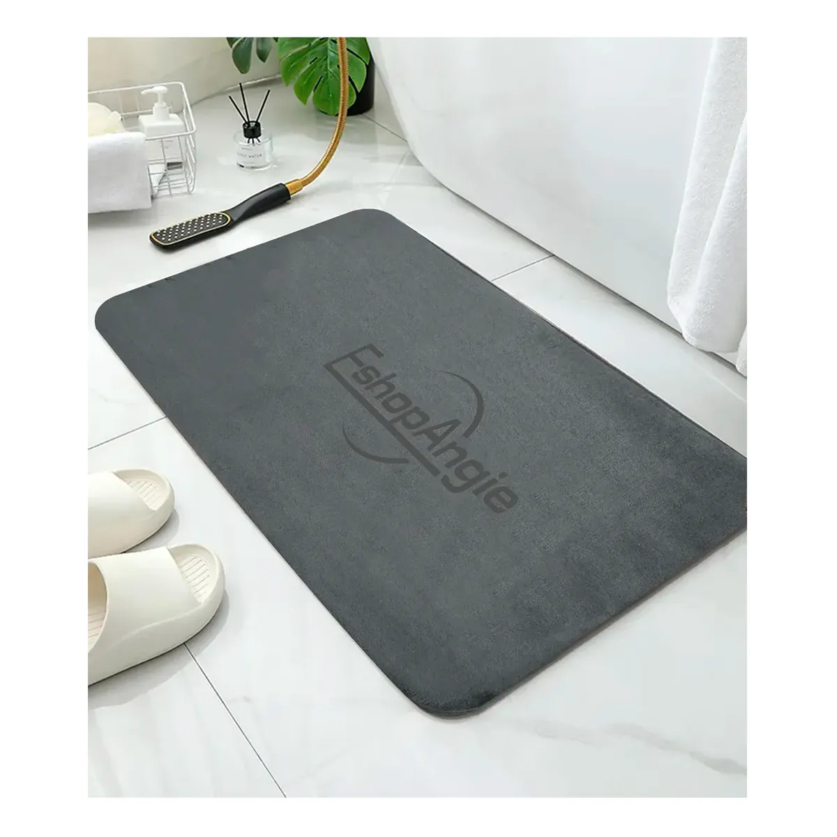 Alfombra De Baño Microfibra Antideslizante Absorbente 78x49, marca OFERTABKN - Foto 2