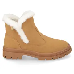 MOLECA - Botin Plano de Mujer Café Claro