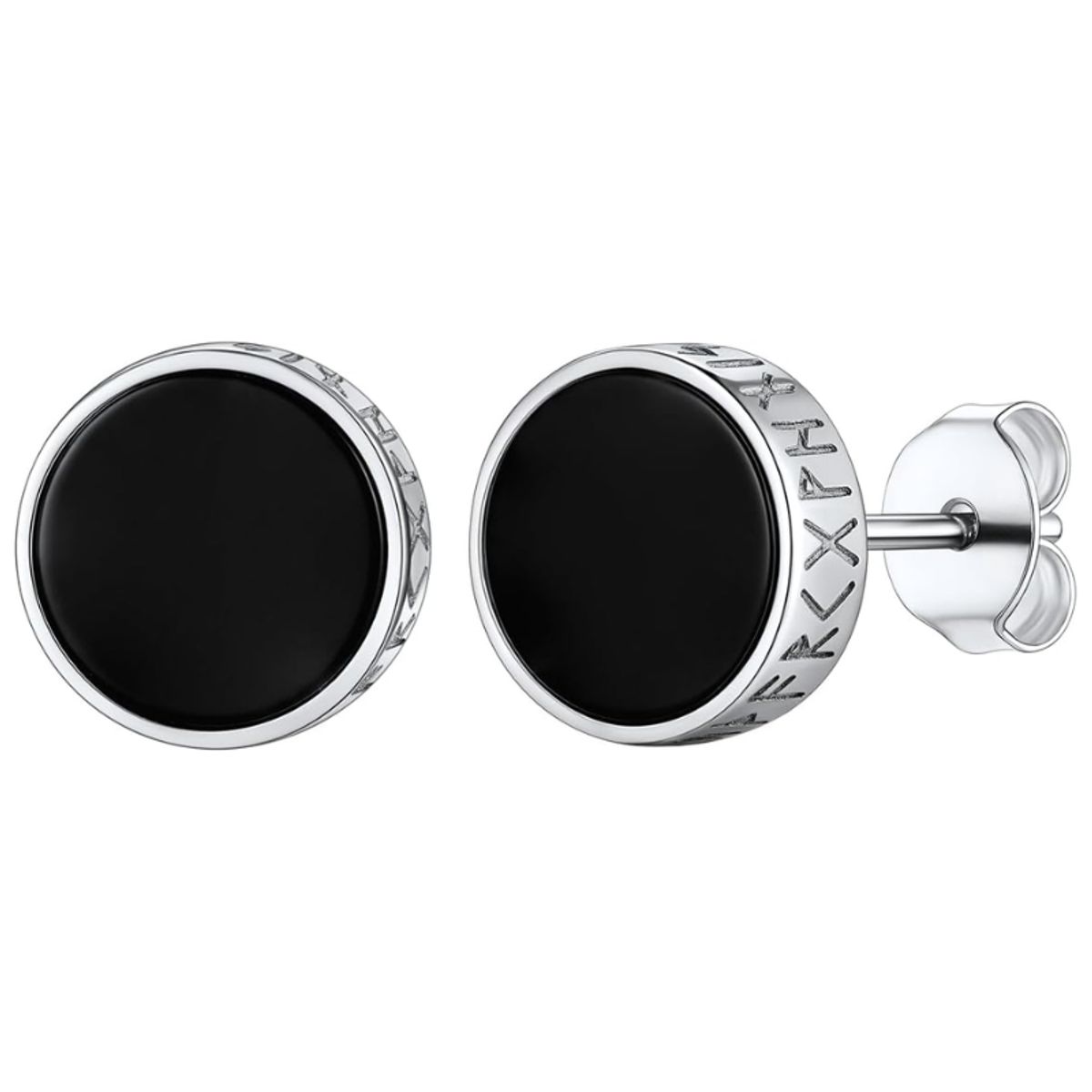 BELIDASHOP - Par Aros Aretes Unisex Acero Inoxidable Hipoalergénicos Para Hombre Y Mujer Color Plateado