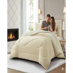 GENERICO - Cubrecama King Sherpa Chiporro Invierno Extra Suave Premium